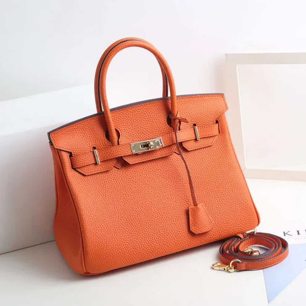 Viral Lock Leather Handbag